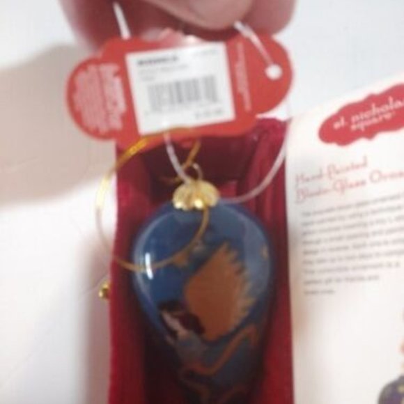 L' Bien St. Nicholas Square Teardrop Ornament Hand Painted & Blown Christmas - Picture 7 of 7